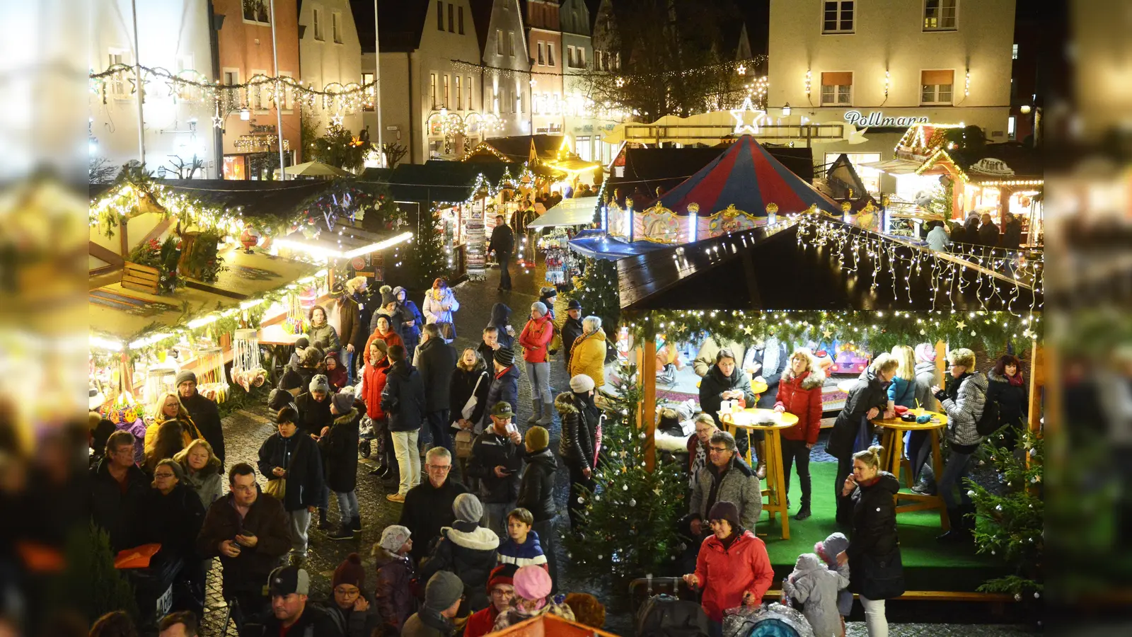Der Christkindlmarkt auf dem Oberen Markt in Weiden. (Archivbild: Gabi Schönberger)