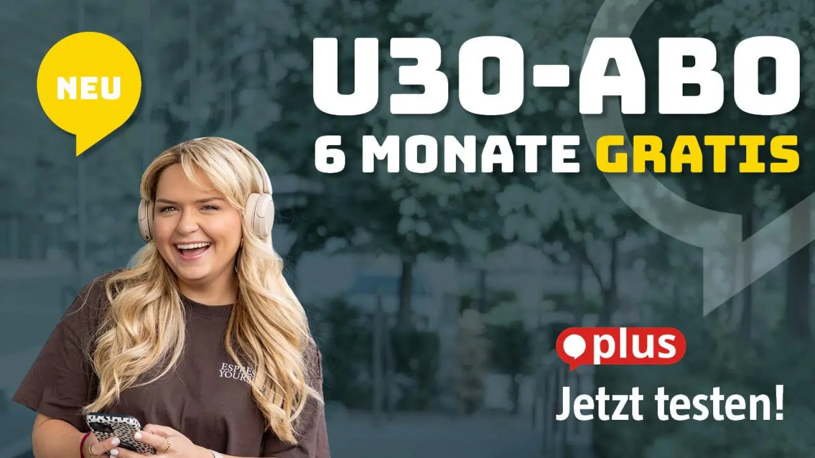 Sechs Monate lang kostenlos lesen: Das U30-Abo ermöglicht allen unter 30 Jahren den freien Zugang zu OnetzPlus. (Grafik: Franka Eichl)