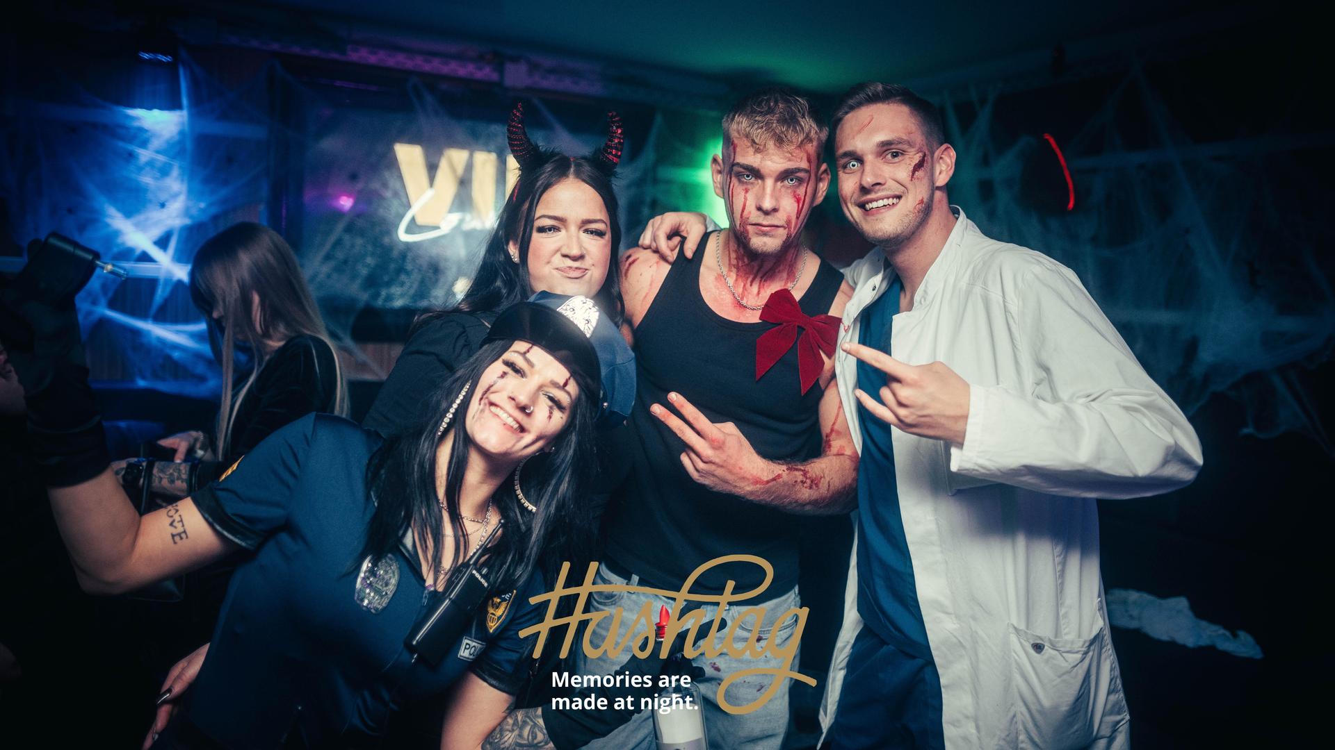 Halloween-Party im Hashtag.  (Bild: Sebastian Reiter)