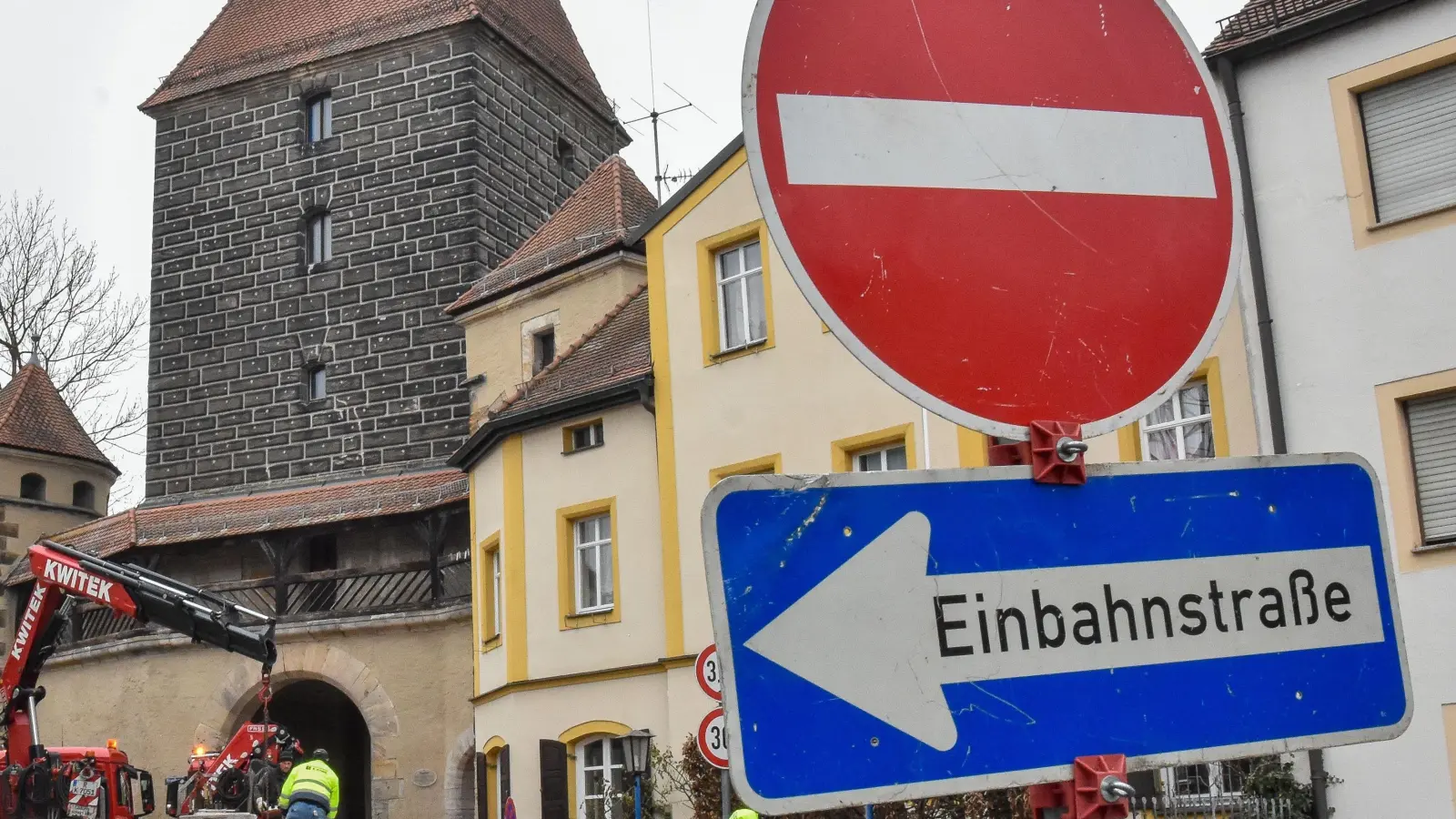 In der Ziegelgasse in Amberg gibt es wieder einmal eine Straßensperrung, diesmal von 26. Oktober bis 3. November. (Archivbild: Stephan Huber)