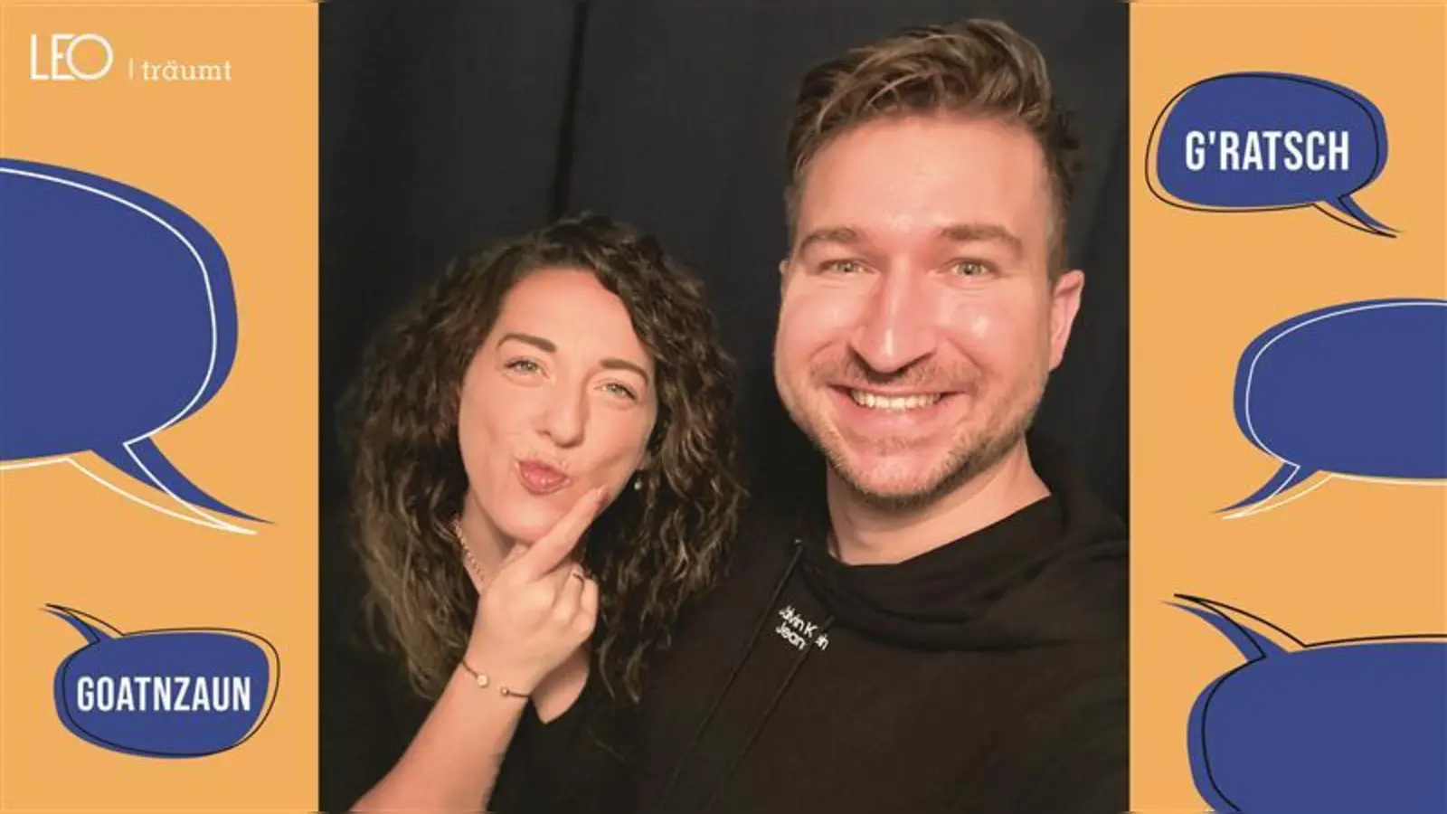 Kollegen, Freunde, Nachbarn, Podcast-Hosts – Corinna Hagn und Christoph Baierl. (Bild: privat / Grafik: Redaktion Magazine)