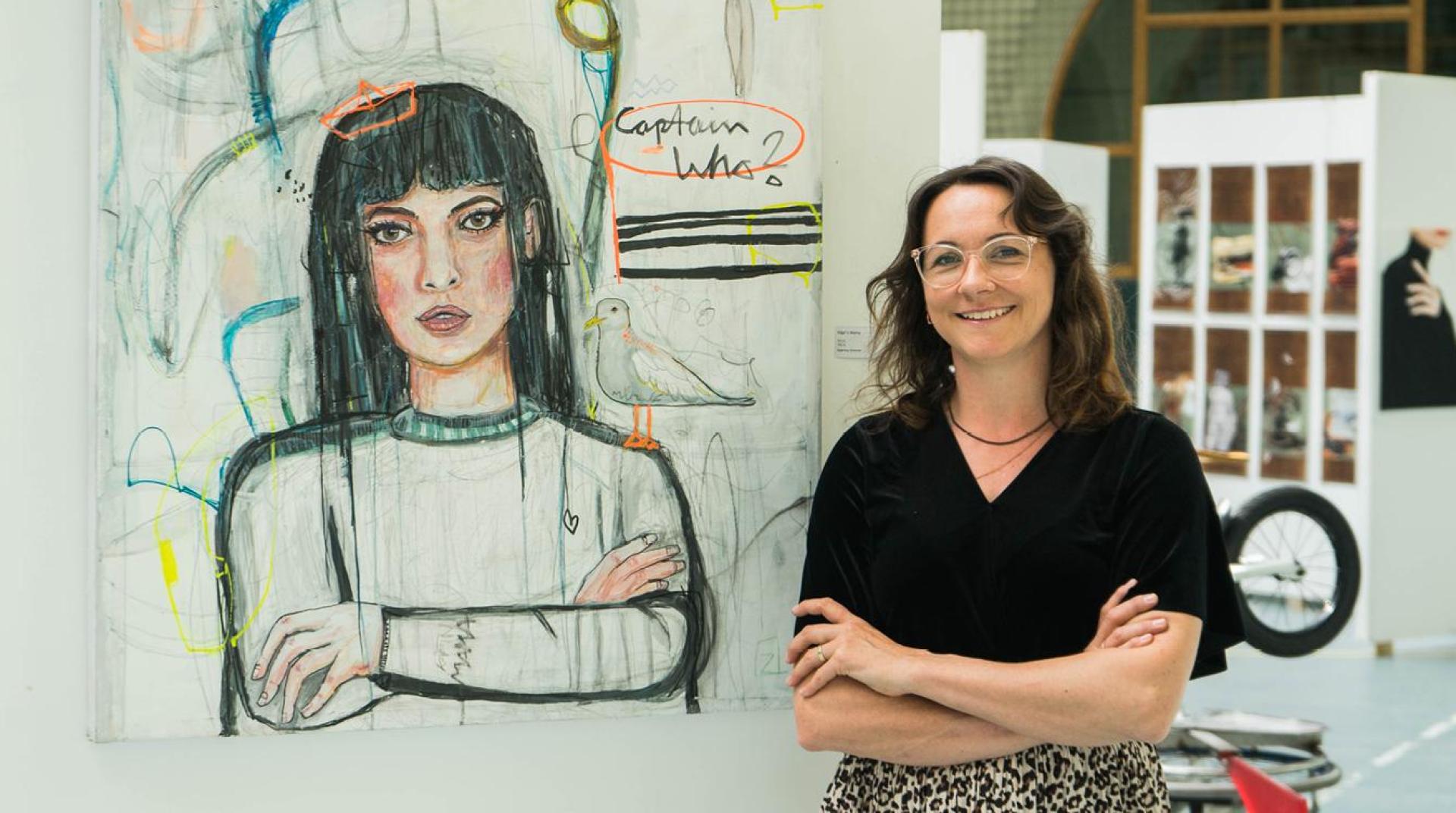Sabrina hat zusammen mit den Kunstverein im ehemaligen Studienseminar St. Augustin in Weiden einige ihrer Werke ausgestellt. (Bild: Sabrina Zrenner)