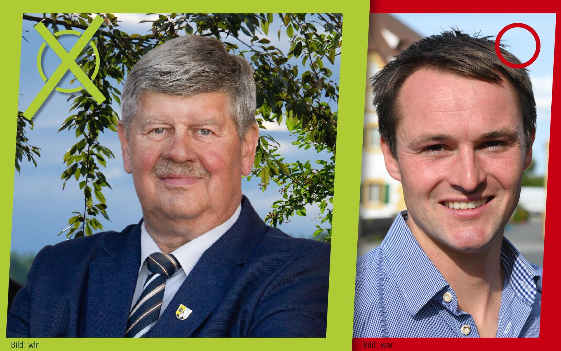 Ergebnis der Stichwahl am 22. März 2026: In Etzenricht gewinnt Martin Schregelmann (CSU) gegen Thomas Beutner (UPW). (Grafik: gld)