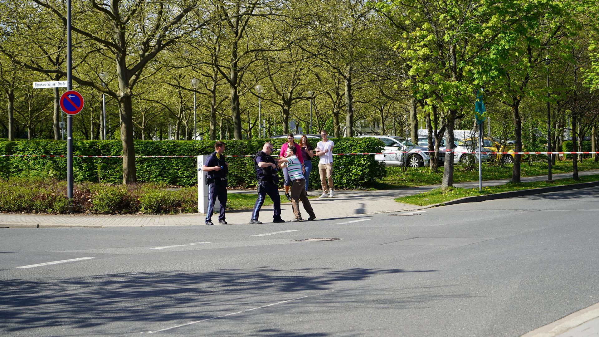 Im Gebäude der Agentur für Arbeit fand eine große Polizeiübung statt. (Bild: mcl)