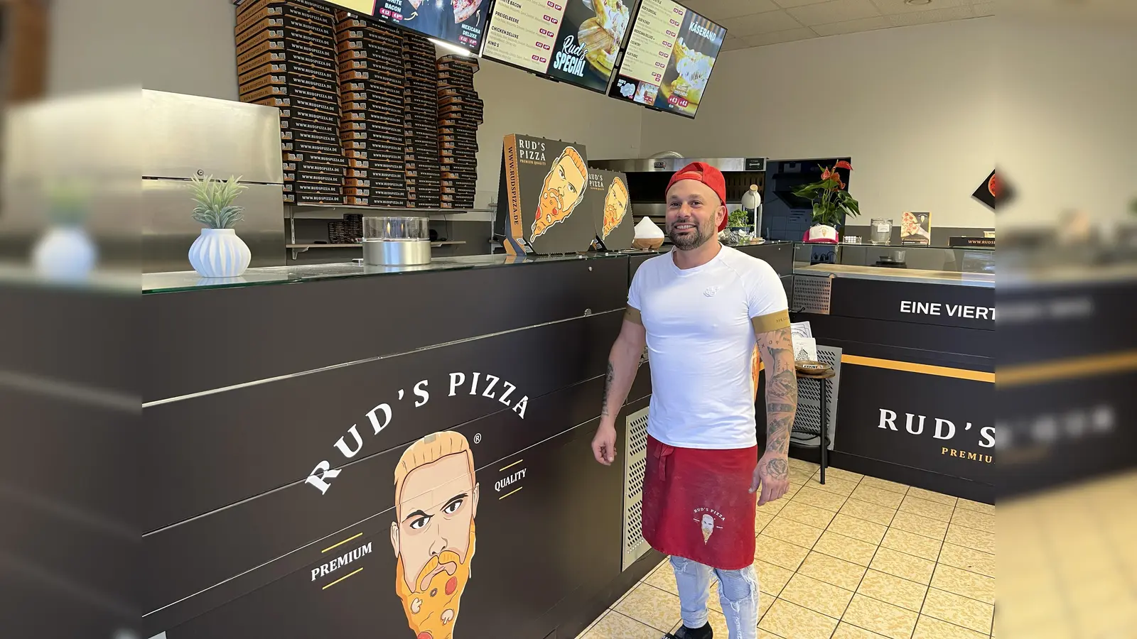 Die erste deutsche Filiale von „Rud's Pizza” eröffnete in Weiden. (Bild: mcl)