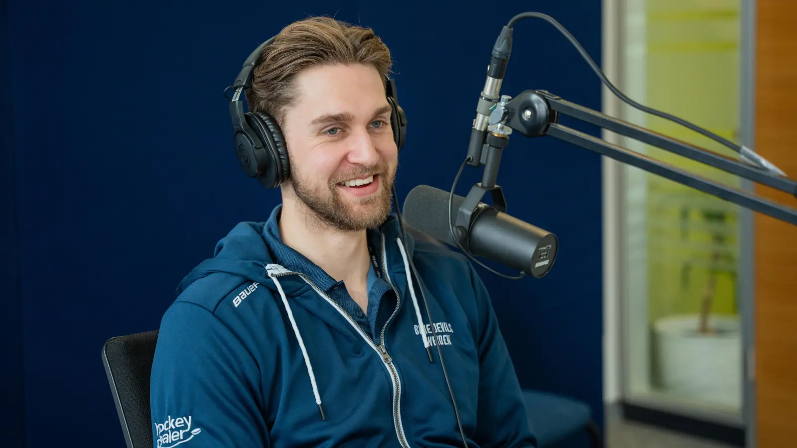 Luca Gläser ist mit den Blue Devils Weiden voll im Soll. Jetzt wartet mit Peiting die nächste Aufgabe im Viertelfinale.  (Bild: Marina Gube)