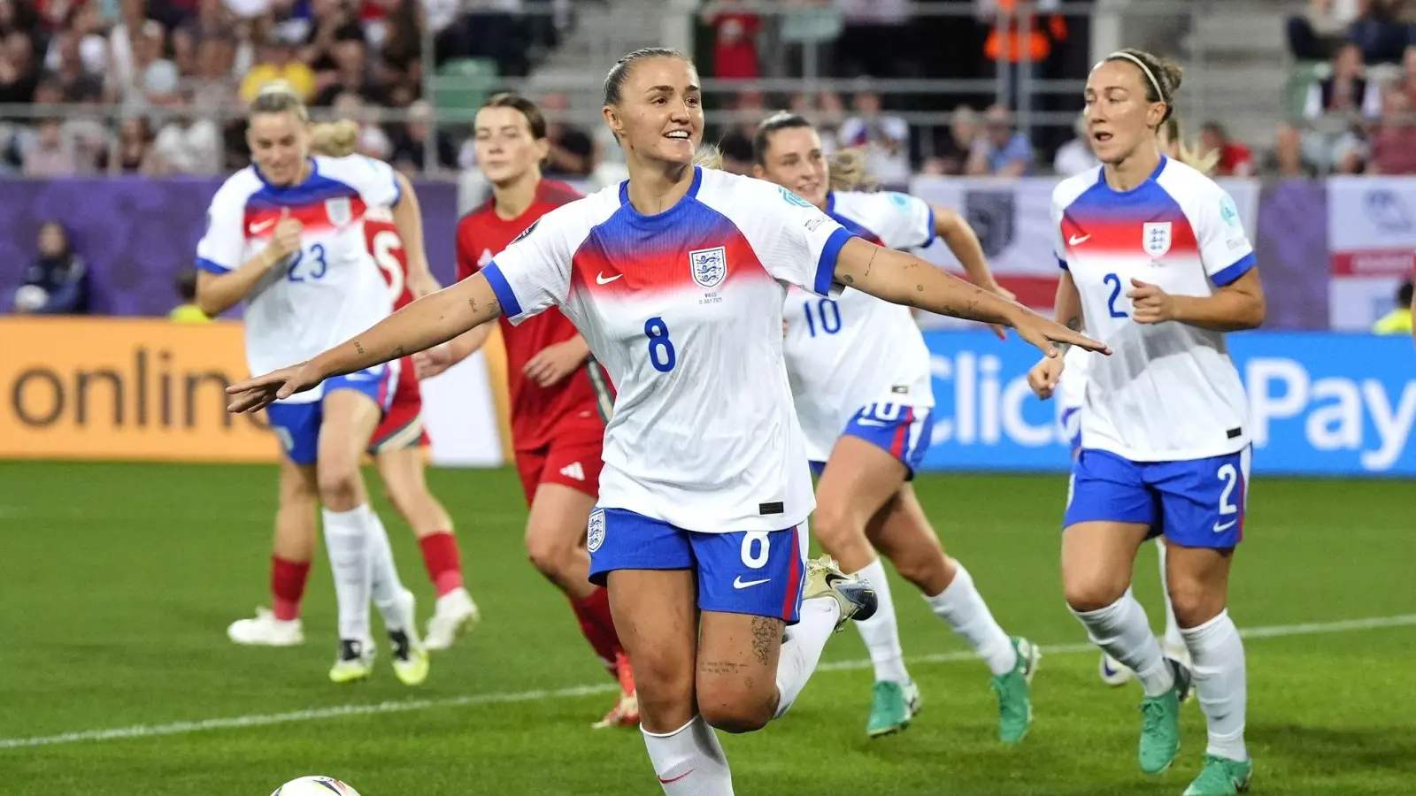 Georgia Stanway kommt mit einem EM-Titel mehr in ihrem Lebenslauf zum FC Bayern zurück. (Bild: Nick Potts/PA Wire/dpa)