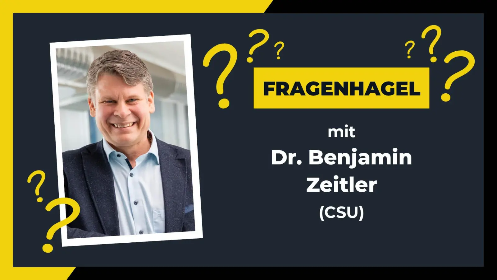Dr. Benjamin Zeitler (CSU) stellt sich den Fragen von Weiden24. (Bildmontage: Franka Eichl / Marina Gube)