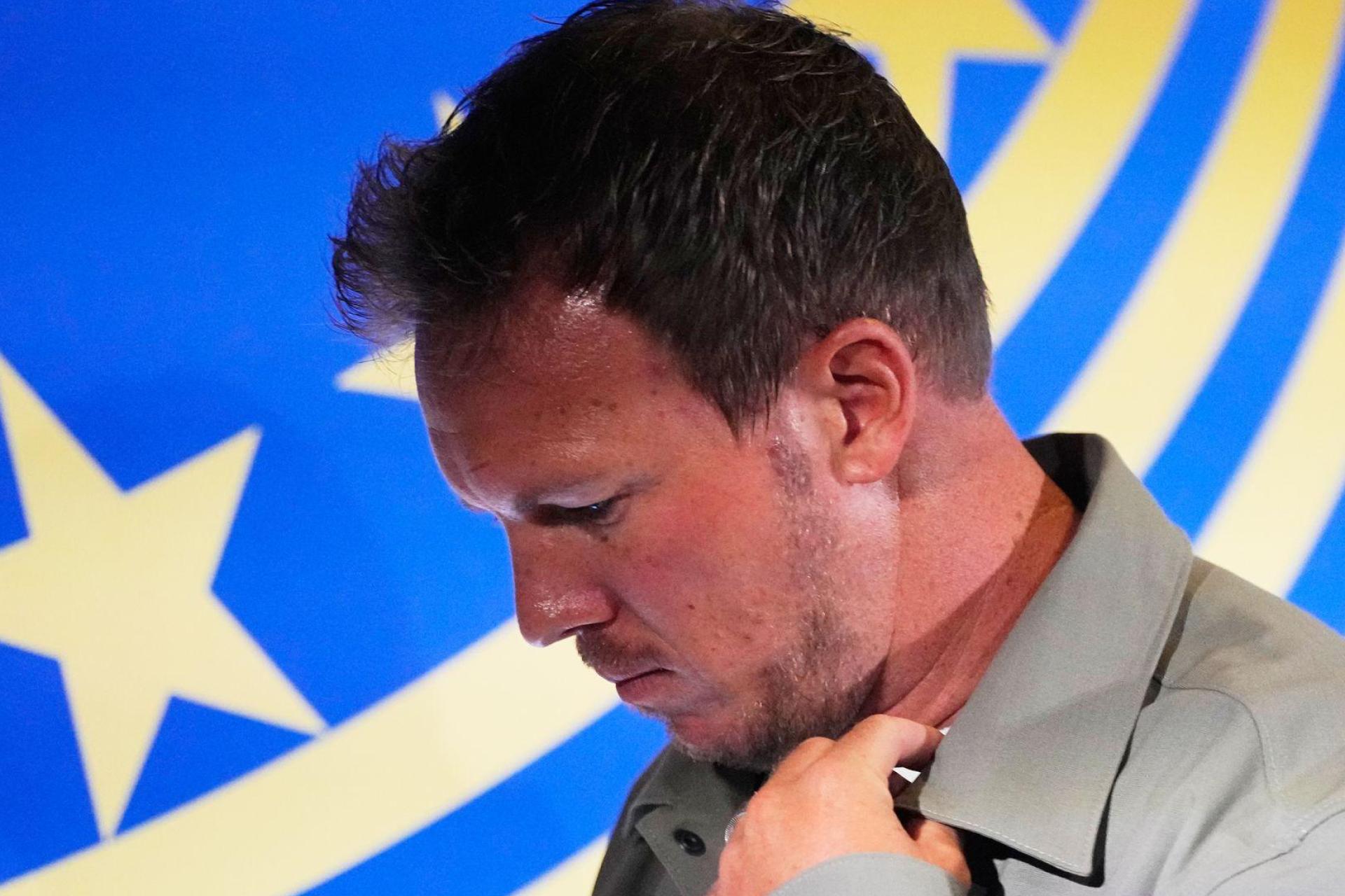 Wohl vor dem Ende als Bundestrainer nach etwas mehr als 1.000 Tagen: Julian Nagelsmann. (Archivbild) (Bild: Martin Meissner/AP/dpa)