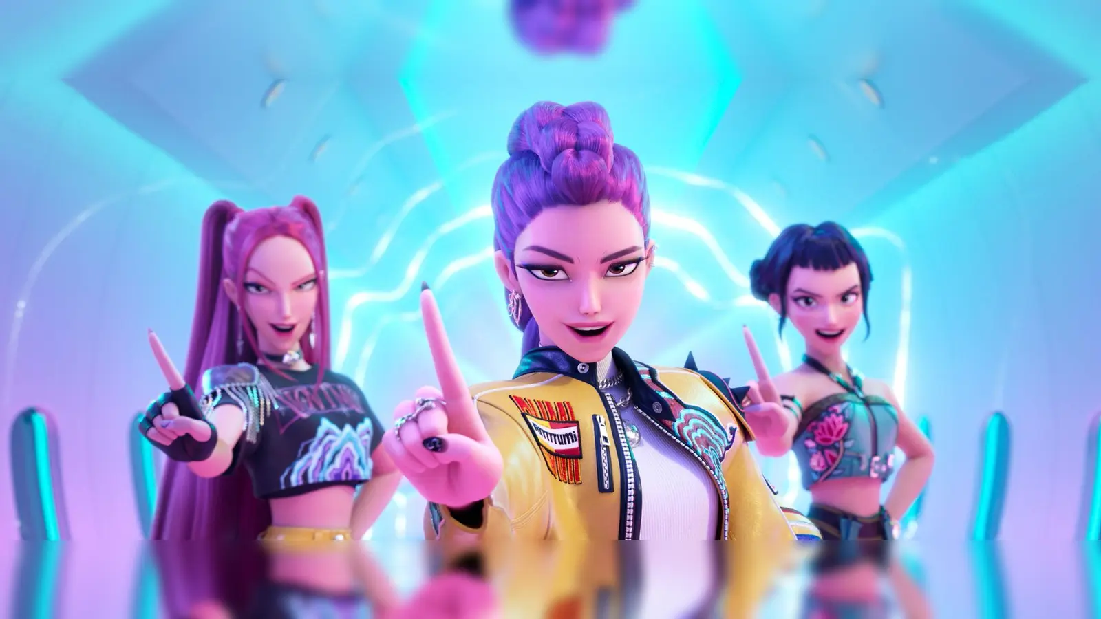 Im Netflix-Hit „KPop Demon Hunters“ geht es um die Girl-Band Huntrix. (Bild: -/©2025 Netflix/dpa)