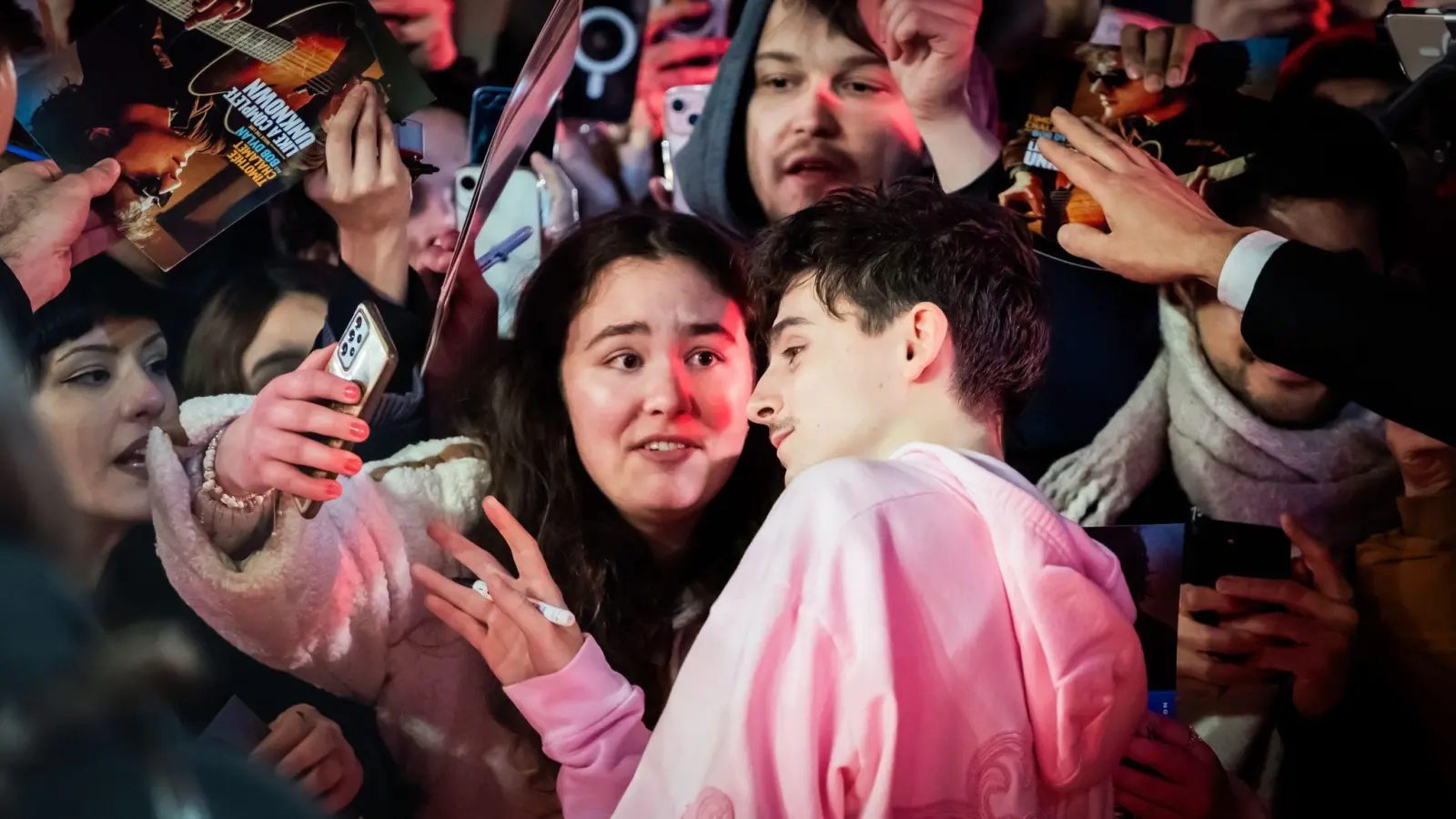 Der Besuch von Timothée Chalamet bei der Berlinale wurde auch in den sozialen Medien gepostet.  (Archivbild: Christoph Soeder/dpa)