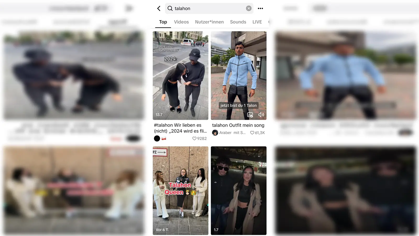 Talahons trenden in der TikTok-Suche, wie bei diesem Screenshot vom 25. Juli.  (Bild: Screenshot/TikTok/Alexandra Maul )