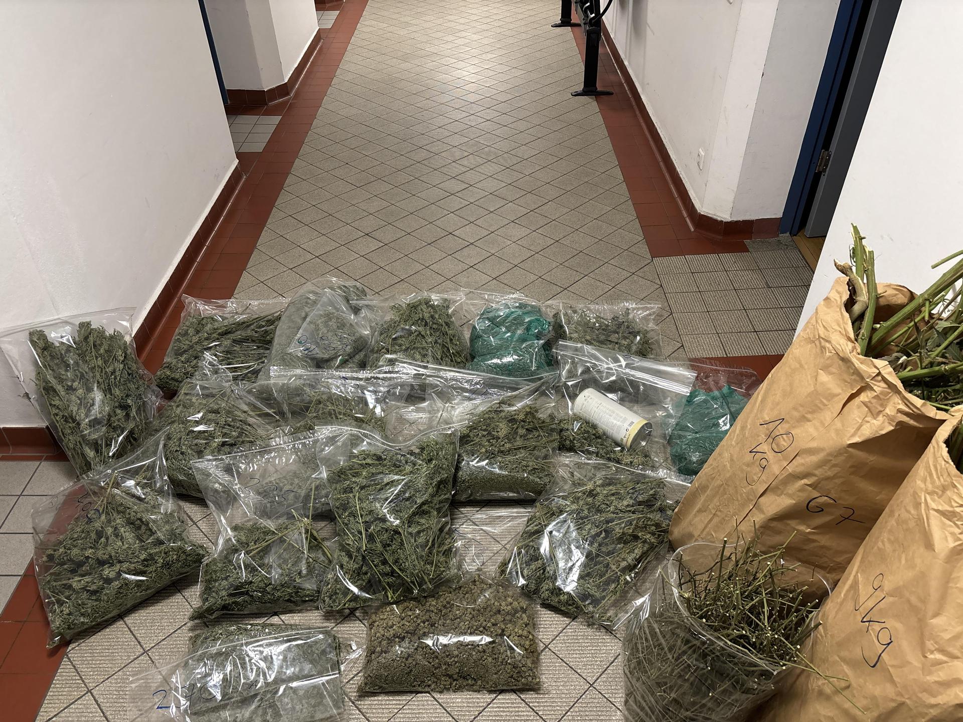 Die Polizei hat mehrere Kilo Cannabis sichergestellt - drei Brüder müssen sich wegen gemeinschaftlichem Anbau und Handel mit Cannabis verantworten.<br> (Bild: KPI Regensburg )