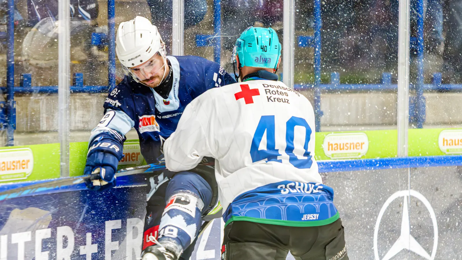 Alex-Olivier Voyer und die Blue Devils Weiden haben am Freitagabend gegen die Bietigheim Steelers mit 2:7 verloren.  (Archivbild: Elke Englmaier)