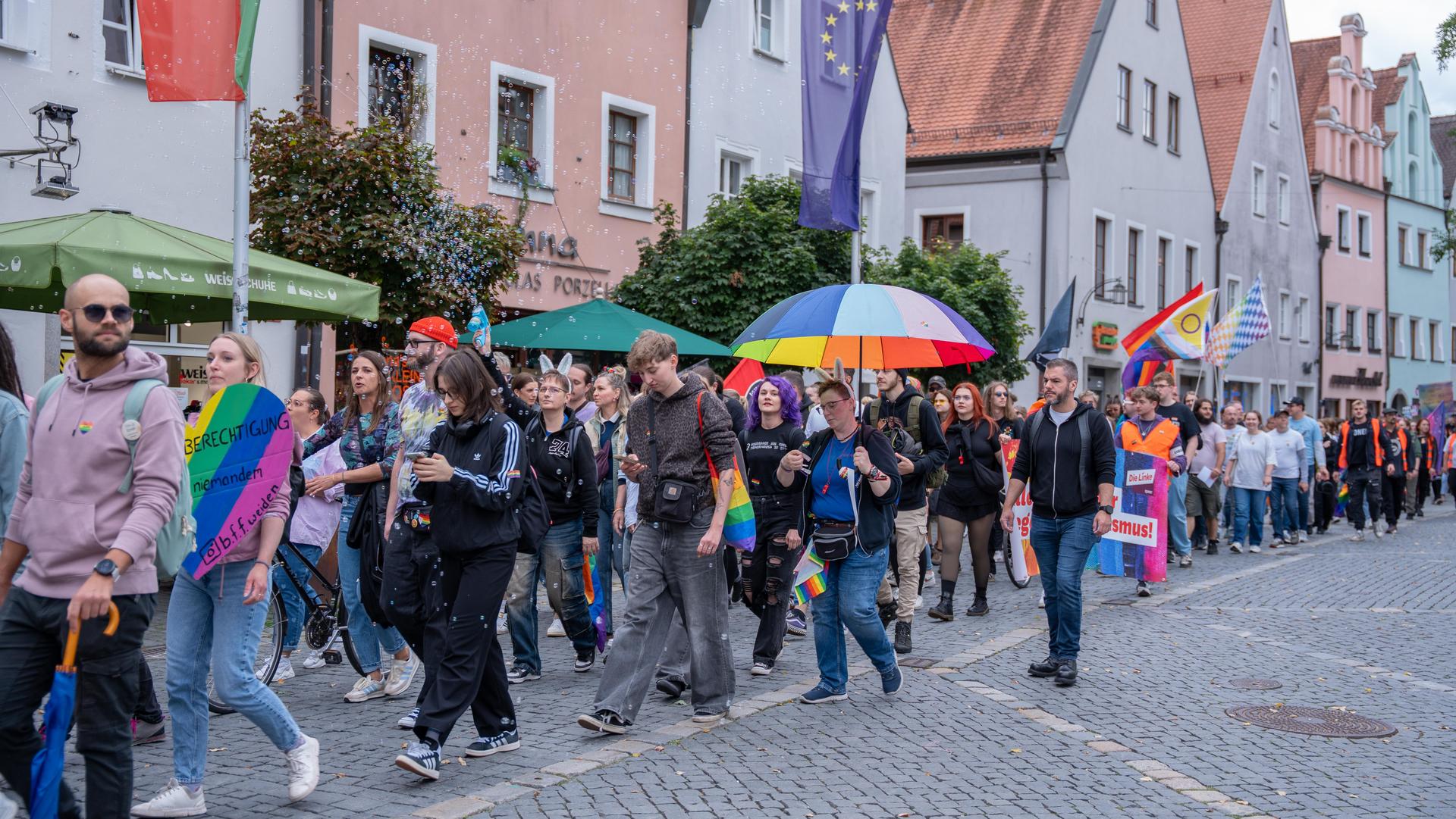 So war der erste CSD in Weiden. (Bild: Marina Gube)