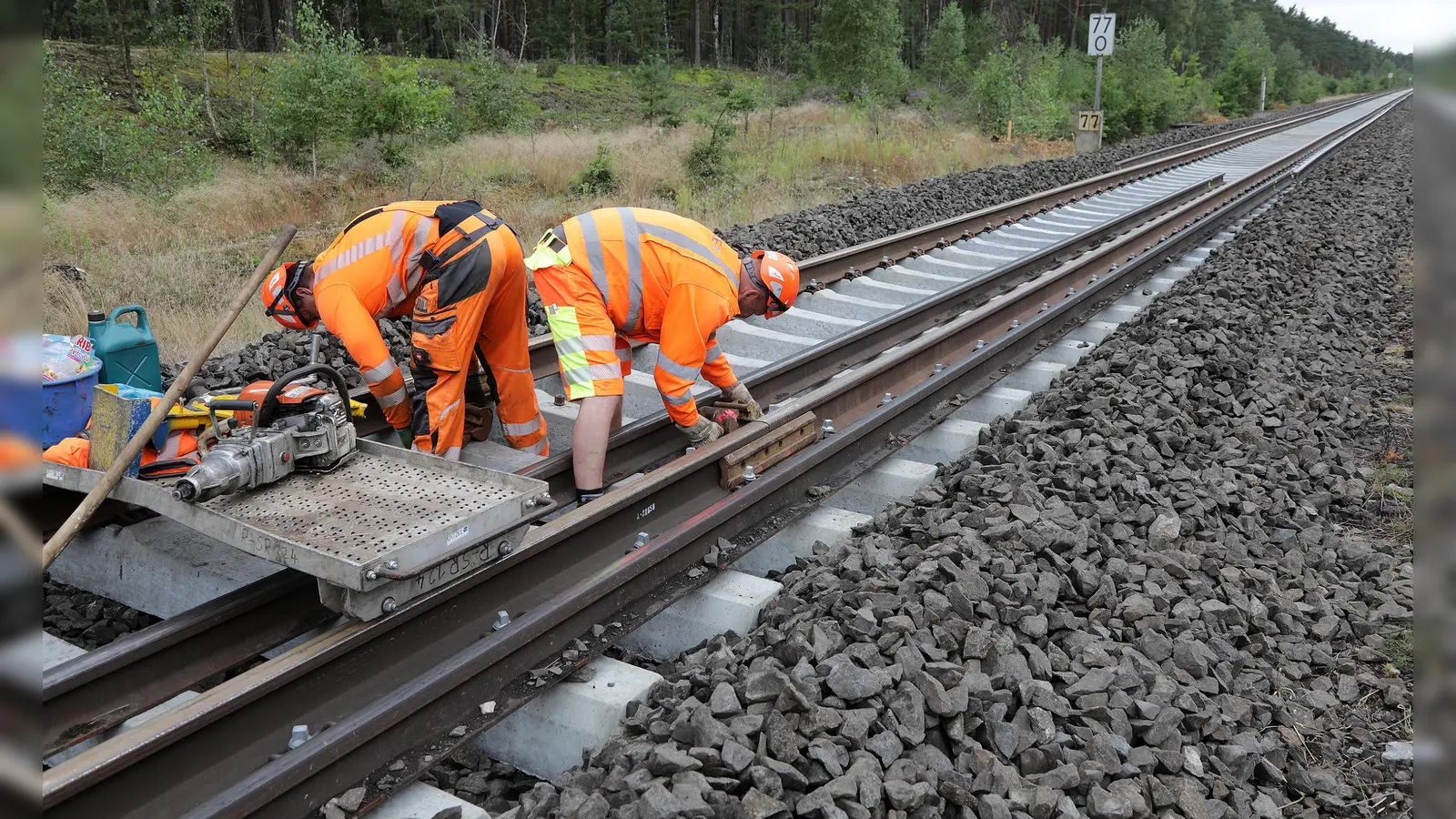 Gleisarbeiten sorgen für Einschränkungen beim Bahnverkehr (Bild: Wolfgang Steinbacher)