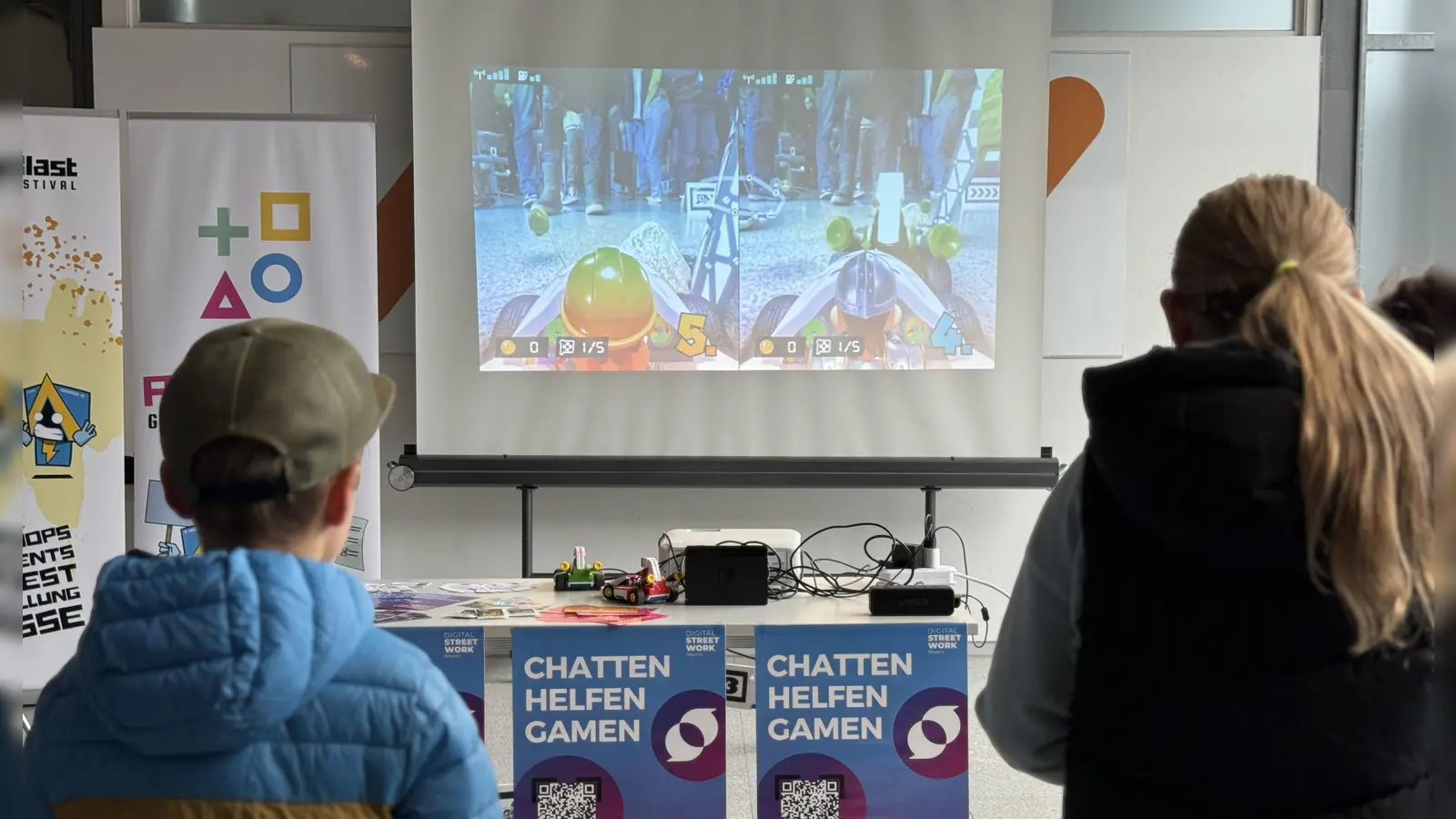 Auf dem 2. PixelBlast Gaming Festival auf der OTH Campus in Amberg darf Mario Kart natürlich nicht fehlen. (Bild: Dominik Mark)