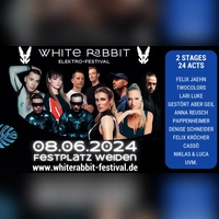 Erlebe bekannte Namen der Elektroszene live auf der Bühne des „White Rabbit” Festivals - von Felix Jaehn über Anna Reusch bis hin zu Cassö und vielen mehr. (Bild: White Rabbit Festival)