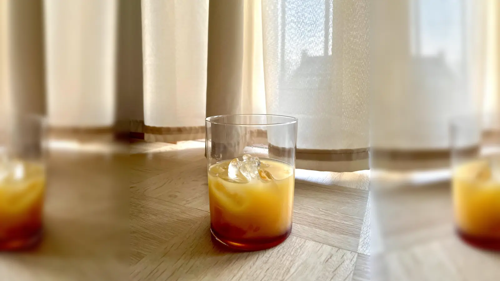 Ach wie hübsch! Und Tequila Sunrise ist auch echt nicht schwer zusammenzuschütten. (Bild: knz)