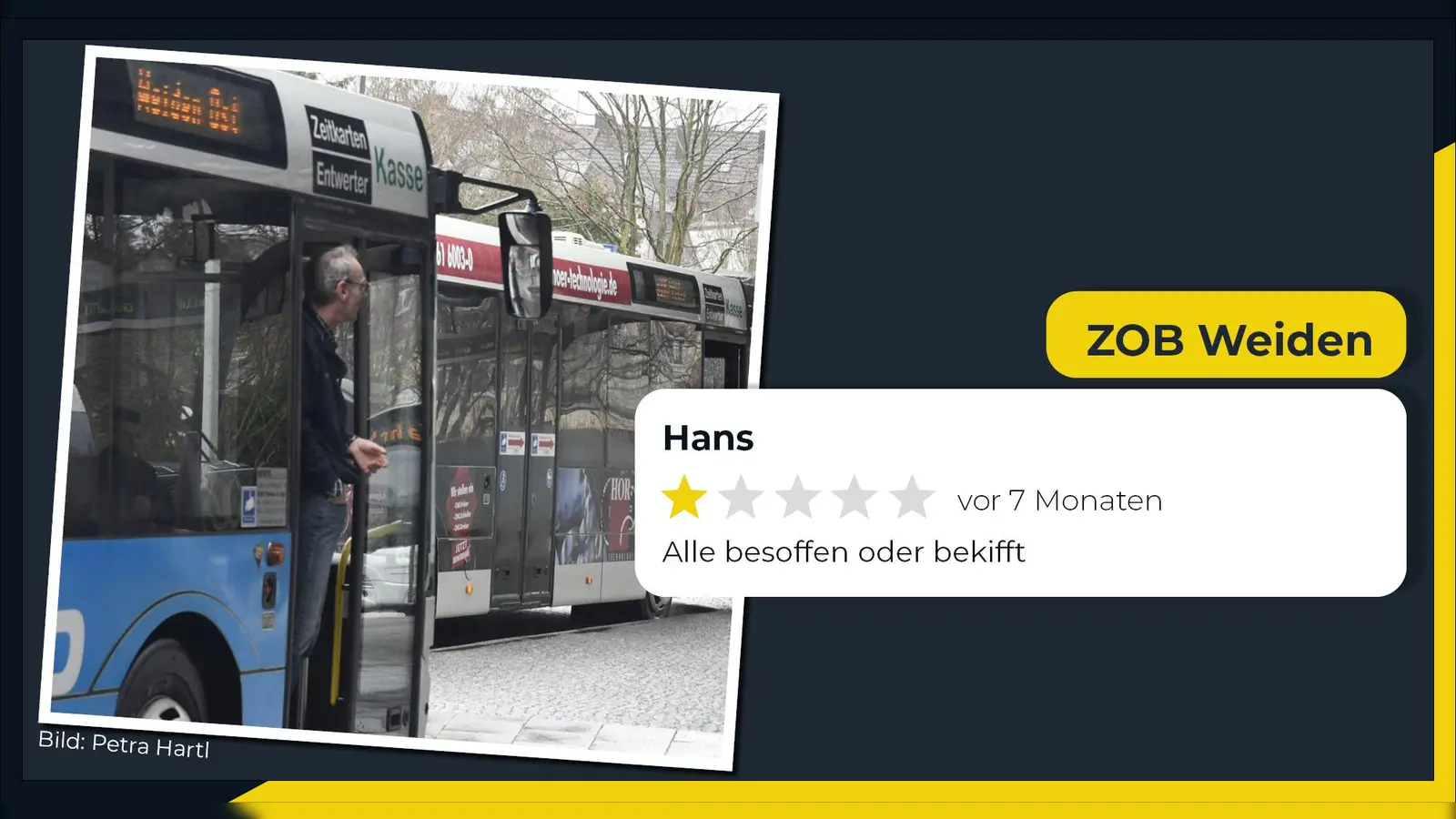Diese Bewertungen wurden für Weidener Orte abgegeben. (Bild: Graf, Jakob)