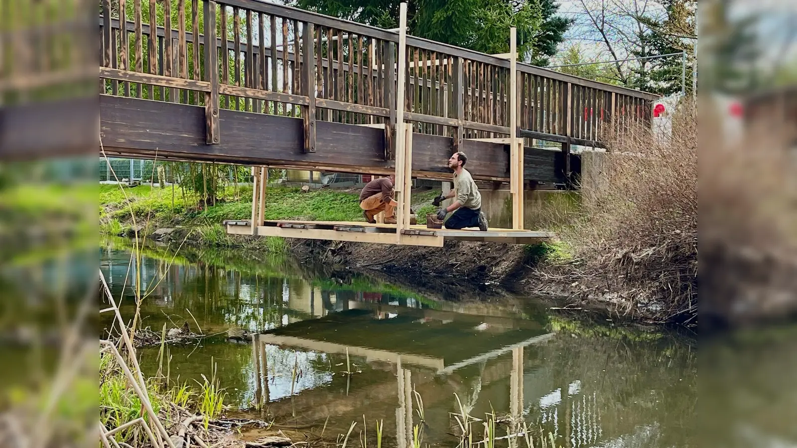 Die Brücke zwischen Sparda-Bank-Stadion und Turnerweg wird instandgesetzt und ist deswegen bis zum Ende der Osterferien gesperrt. (Bild: Gabi Schönberger)