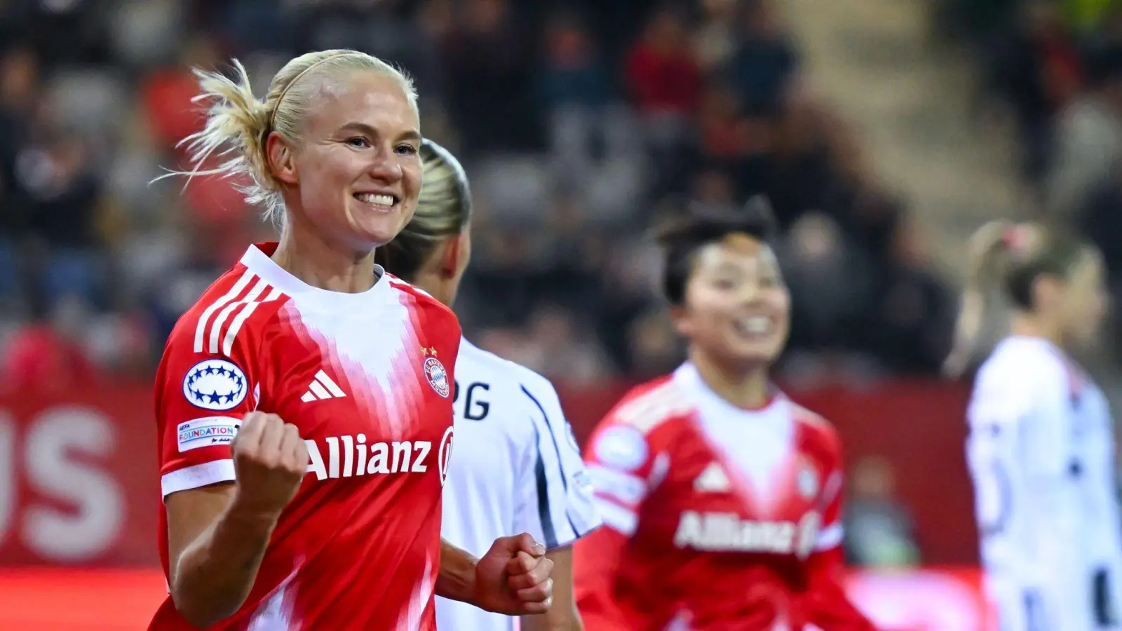 Bayerns Top-Torjägerin und Superstar Pernille Harder kann zur Zeit häufig jubeln. (Bild: Sven Hoppe/dpa)