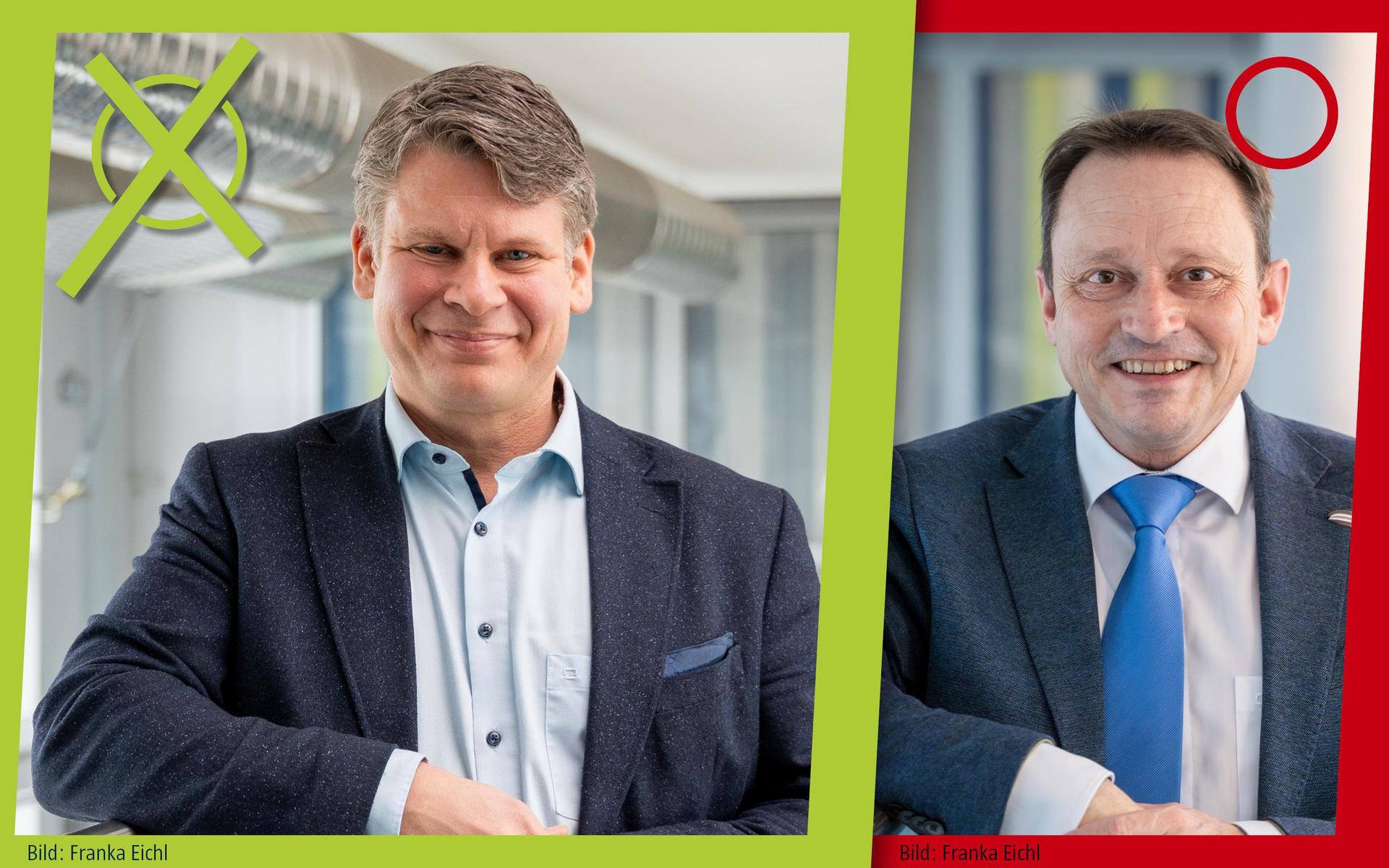 Ergebnis der Stichwahl am 22. März 2026: In Weiden gewinnt Benjamin Zeitler (CSU) gegen Jens Meyer (SPD) und wird damit Oberbürgermeister. (Grafik: gld)