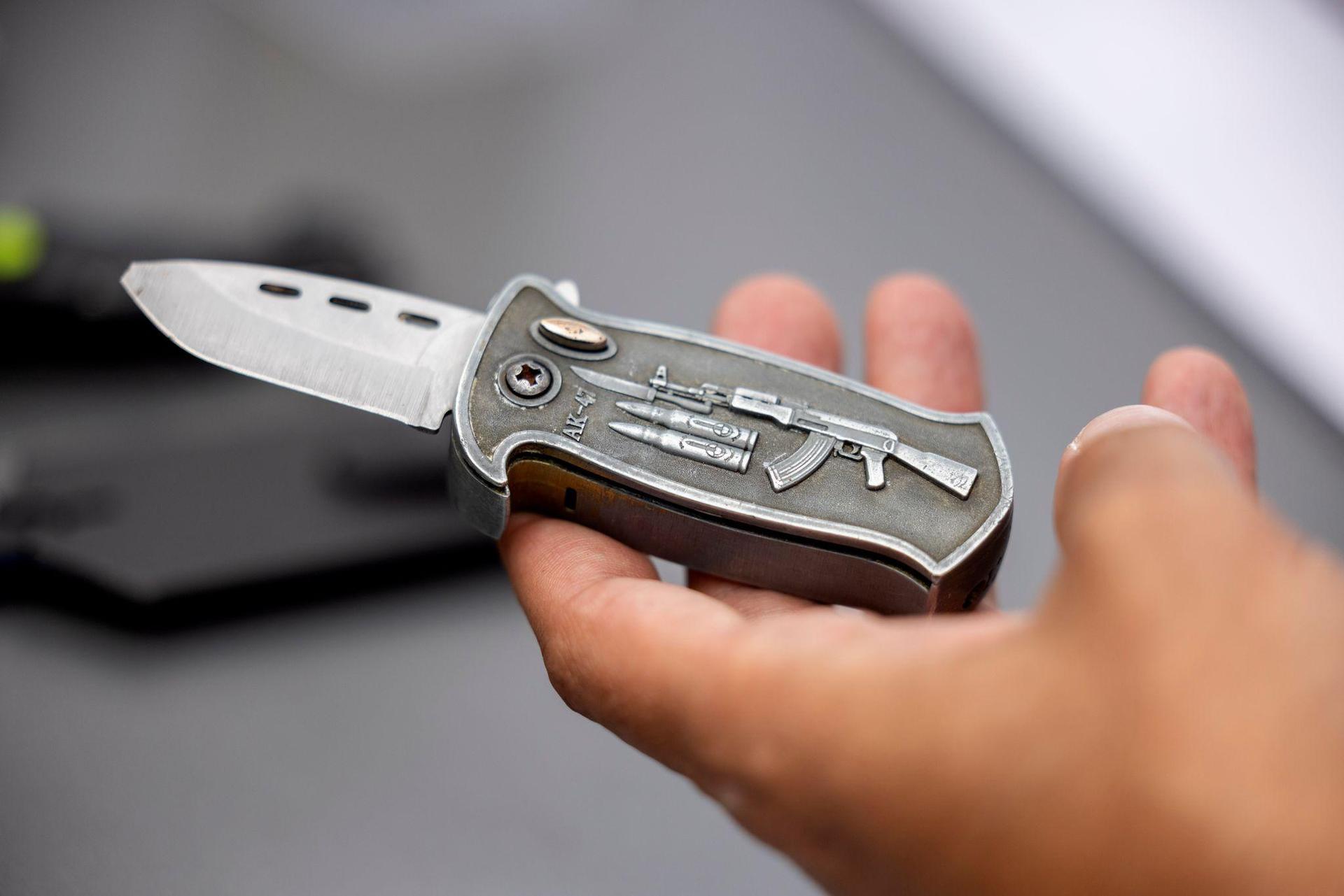 Springmesser sind in Deutschland verbotenen Waffen.  (Symbolbild: Thomas Banneyer/dpa)