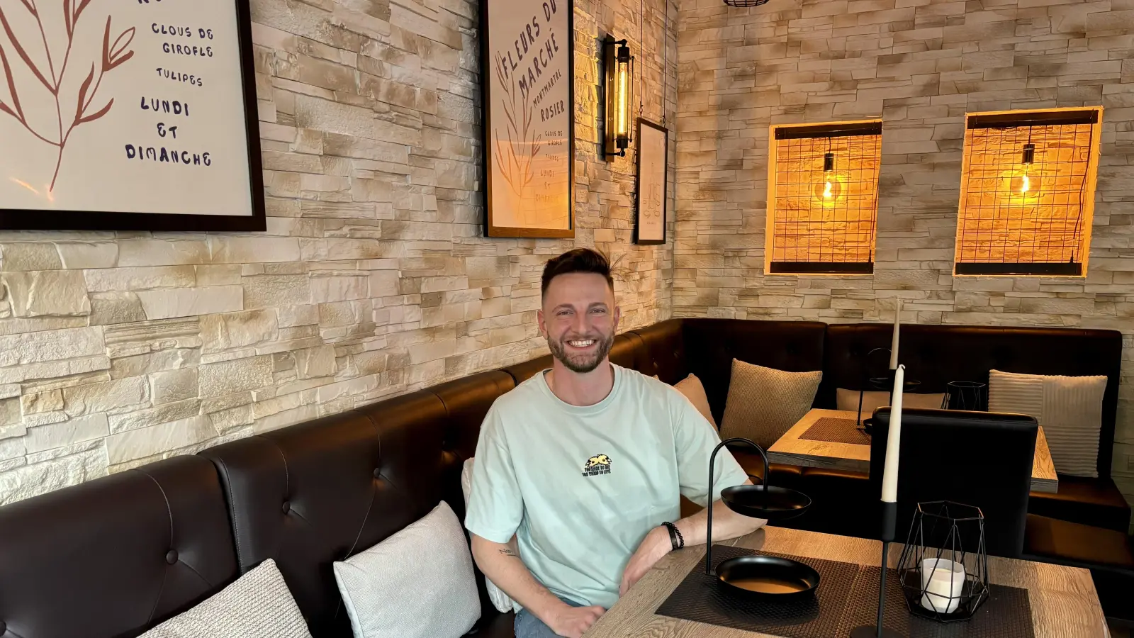 Am 1. Mai eröffnet Sandro Hofacker die Cafébar „Santorino”. (Bild: mcl)