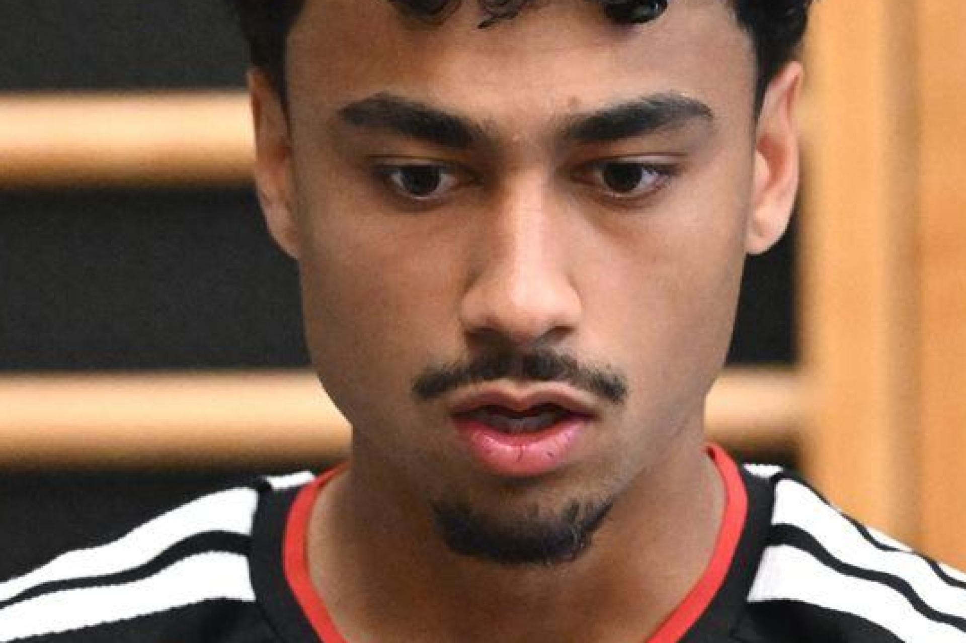 Nathaniel Brown im DFB-Trainingslager. Wechselt er zur neuen Saison zum FC Bayern? (Bild: Federico Gambarini/dpa)